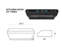 Gazi Smiss HY-716BV Kitchen Hood